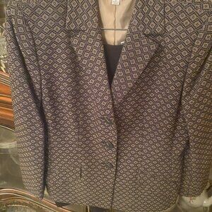 Le SUIT SKIRT SUIT Tan/BLACK COLOR SIZE 10 PC 2